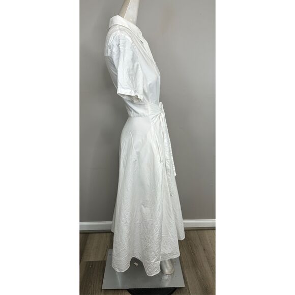 Toccin Megan Tie-Waist Cotton Midi-Dress Size Small $495 - Picture 10 of 11